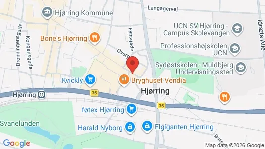 Erhvervslejemål til salg i Hjørring - kort over placeringen