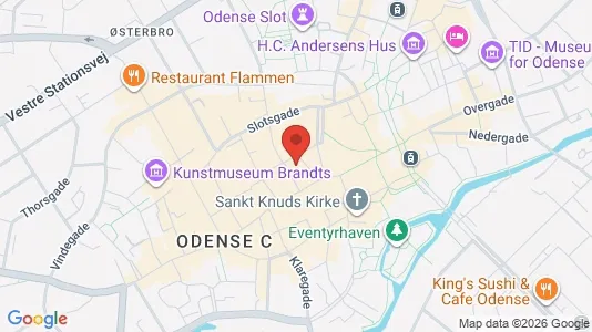 Kontorlokaler til leje i Odense C - kort over placeringen