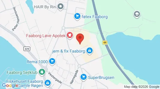 Kontorlokaler til leje i Faaborg - kort over placeringen