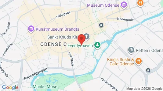 Kontorlokaler til leje i Odense C - kort over placeringen