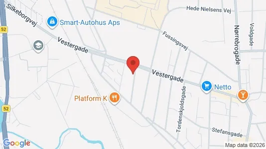 Boligudlejningsejendomme til salg i Horsens - kort over placeringen