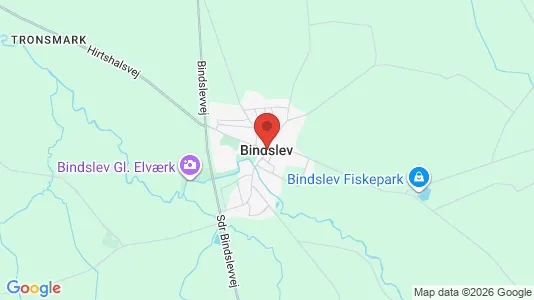 Restaurantlokaler til leje i Bindslev - kort over placeringen