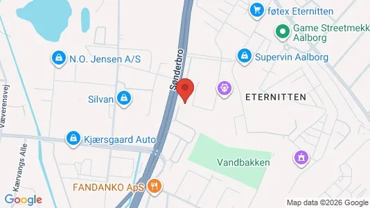 Kontorlokaler til leje i Aalborg Centrum - kort over placeringen
