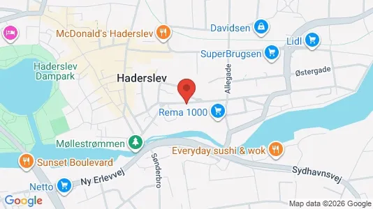Erhvervslejemål til salg i Haderslev - kort over placeringen