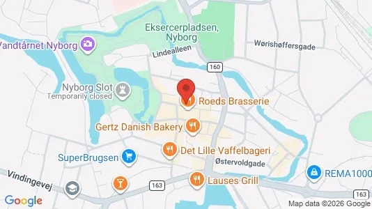 Kontorlokaler til leje i Nyborg - kort over placeringen
