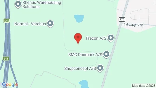 Lagerlokaler til leje i Horsens - kort over placeringen