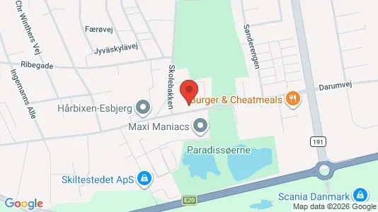Værkstedslokaler til leje i Esbjerg Centrum - kort over placeringen