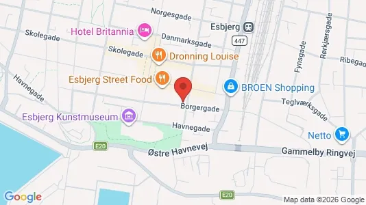 Erhvervslejemål til salg i Esbjerg Centrum - kort over placeringen