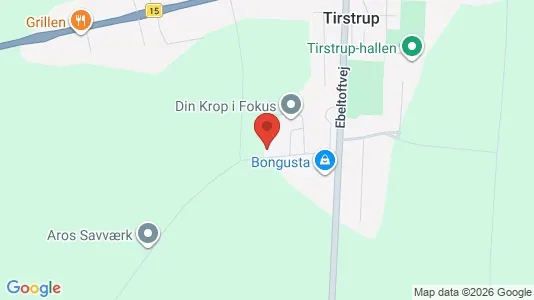 Erhvervsgrunde til salg i Ebeltoft - kort over placeringen