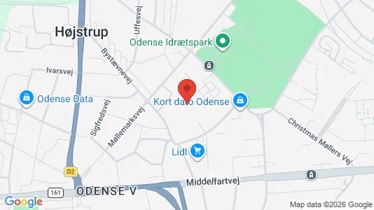 Kliniklokaler til leje i Odense V - kort over placeringen
