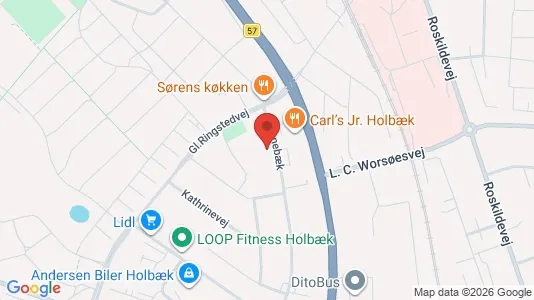 Lagerlokaler til leje i Holbæk - kort over placeringen