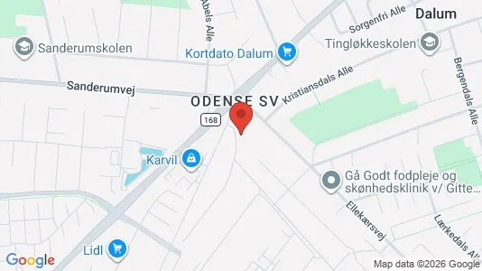 Erhvervslejemål til salg i Odense SV - kort over placeringen