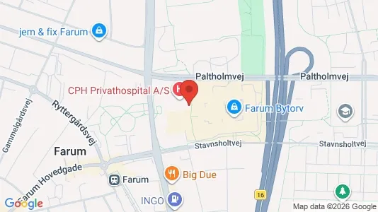 Kontorlokaler til leje i Farum - kort over placeringen