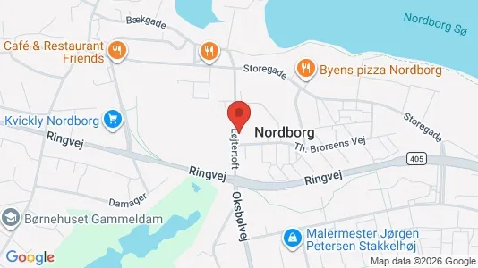 Lagerlokaler til salg i Nordborg - kort over placeringen