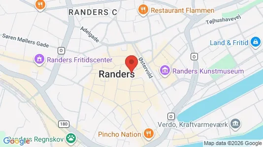 Kontorlokaler til leje i Randers C - kort over placeringen
