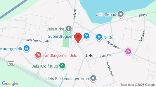 Erhvervslejemål til salg i Rødding - kort over placeringen