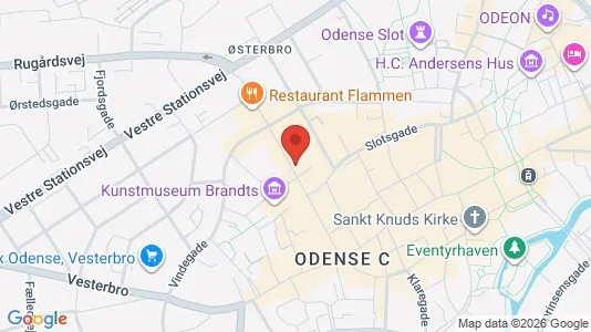 Kontorlokaler til leje i Odense C - kort over placeringen