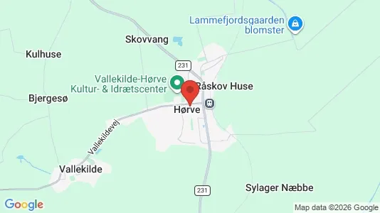 Lagerlokaler til salg i Hørve - kort over placeringen