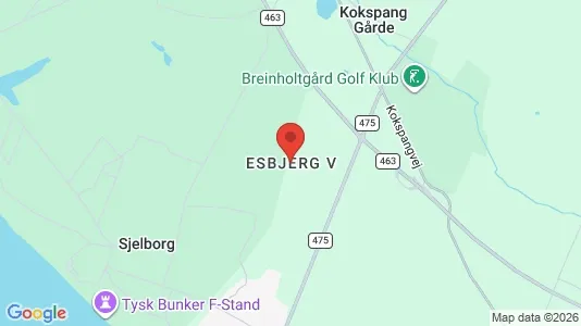 Butikslokaler til leje i Esbjerg V - kort over placeringen
