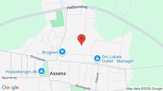 Lagerlokaler til salg i Mariager - kort over placeringen