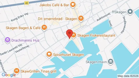 Erhvervslejemål til salg i Skagen - kort over placeringen