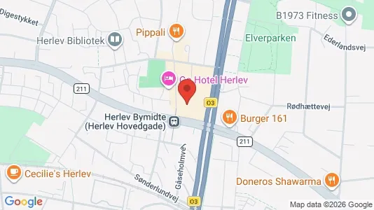 Kontorlokaler til leje i Herlev - kort over placeringen