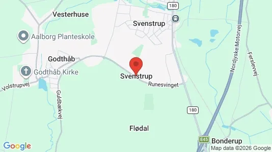 Kontorlokaler til leje i Svenstrup J - kort over placeringen