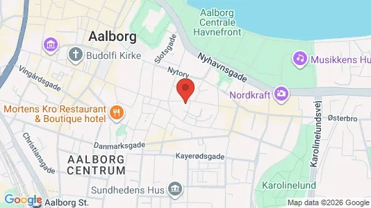 Erhvervslejemål til leje i Aalborg Centrum - kort over placeringen