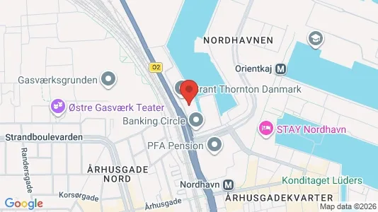 Kontorlokaler til leje i Østerbro - kort over placeringen