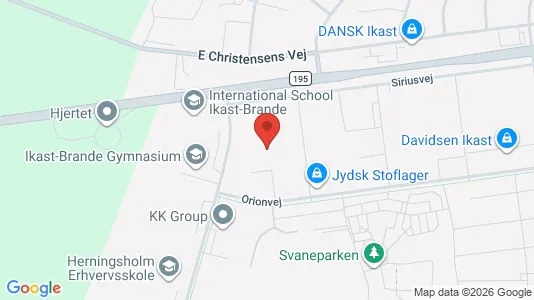 Kontorlokaler til leje i Ikast - kort over placeringen