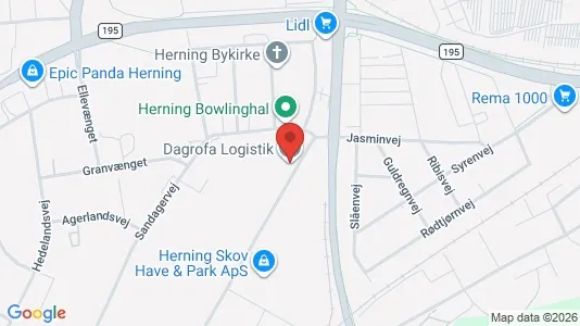Lagerlokaler til salg i Herning - kort over placeringen