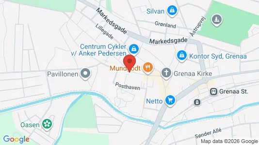Erhvervslejemål til salg i Grenaa - kort over placeringen