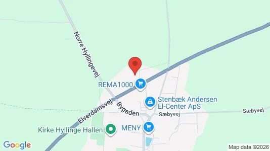 Lagerlokaler til leje i Kirke Hyllinge - kort over placeringen