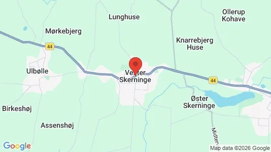 Erhvervslejemål til salg i Vester Skerninge - kort over placeringen