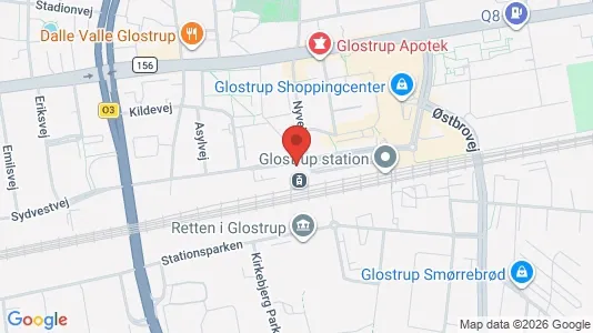 Kontorlokaler til leje i Glostrup - kort over placeringen
