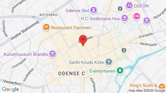 Kontorlokaler til leje i Odense C - kort over placeringen