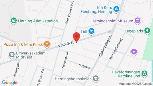 Boligudlejningsejendomme til salg i Herning - kort over placeringen