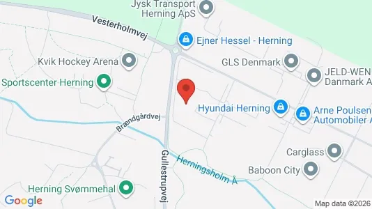 Kontorlokaler til leje i Herning - kort over placeringen