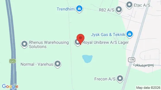Lagerlokaler til leje i Horsens - kort over placeringen