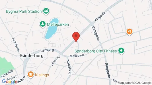 Kontorlokaler til leje i Sønderborg - kort over placeringen