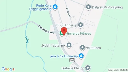 Lagerlokaler til leje i Hinnerup - kort over placeringen