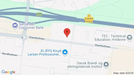 Kontorlokaler til leje i Hvidovre - kort over placeringen