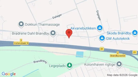 Kontorlokaler til leje i Brøndby - kort over placeringen