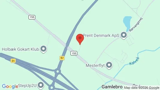 Værkstedslokaler til leje i Holbæk - kort over placeringen