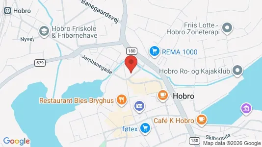 Lagerlokaler til leje i Hobro - kort over placeringen