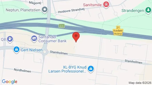 Kontorlokaler til leje i Hvidovre - kort over placeringen