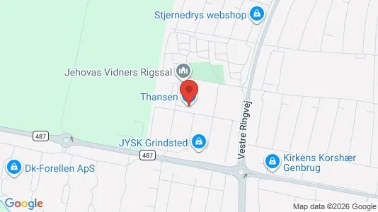 Erhvervslejemål til salg i Grindsted - kort over placeringen