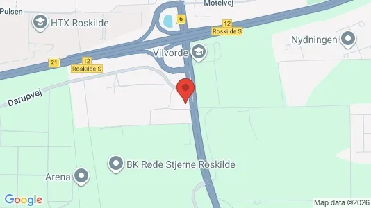 Kontorlokaler til leje i Roskilde - kort over placeringen
