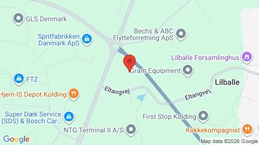 Kontorlokaler til leje i Kolding - kort over placeringen