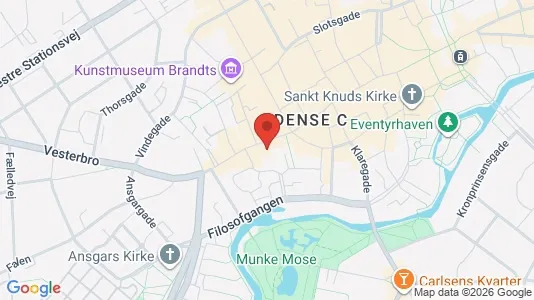 Kliniklokaler til leje i Odense C - kort over placeringen